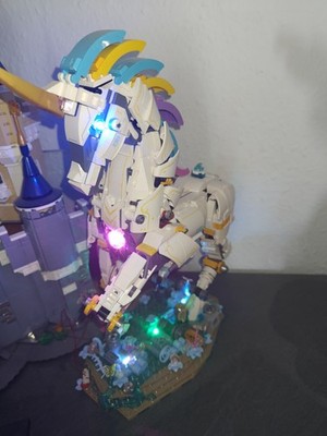 JMBricklayer Regenbogen Einhorn-Bausätze für Erwachsene mit Lichtern 70008