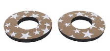 Porkchop BMX old school BMX bicycle foam grip donuts STARS LIGHT BROWN / WHITE