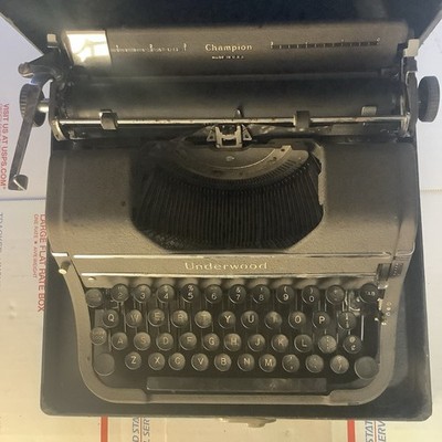 Underwood Champion Typewriter with Case Vintage 1940 for Repair | eBay