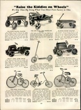 1931 PAPER AD pedal cars air pilot airplane dump truck Graham Auto Coaster Wagon