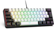 Teclado Gamer Compacto 61 Teclas con 60 Por Ciento Membrana RGB USB C Y A PC