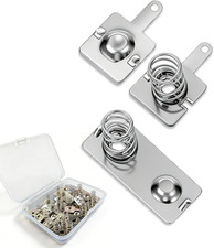 12 Pairs AA Battery Spring Replacement Kit, Nickel Plated Contact Plates  Conve