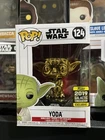 FUNKO POP STAR WARS 124 YODA (GOLD) FIGURE w/PROTECTOR 2019 GALACTIC CONVENTION