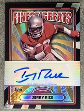 Jerry Rice 2024 Topps Finest Finest Greats Black Refractor Auto /25 San Fran HOF