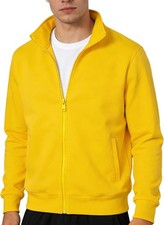 Men's Mock Neck Fleece Lined Lightweight Jacket with In-Seam Hidden Pockets