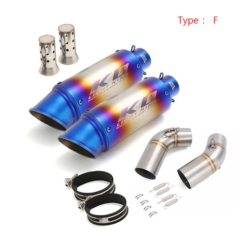 Slip For Ducati Monster 696 796 795 1100 Exhaust System Mid Pipe Black Mufflers - Picture 7 of 12