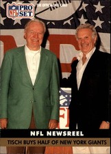 1991 Pro Set #343 Robert Tisch NEW/(With Wellington Mara) - FB