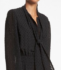 Michael Kors Black Tie Glamour Women's Size 4 Wide Leg Evening Jumpsuit