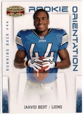 2010 Panini Gridiron Gear Rookie Orientation Silver Jahvid Best Card RC #21 /250. rookie card picture