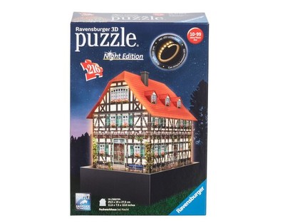 Ravenburger Schwarzwaldhaus Night Puzzle 3D Gebäude leuchtend Fachwerkhaus