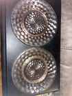 Vintage Pink Depression Kaleidoscope Pattern 8” Plates Set Of 4 + 1