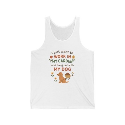 Garden & Dog Tank Top - Plant & Dog Lover print