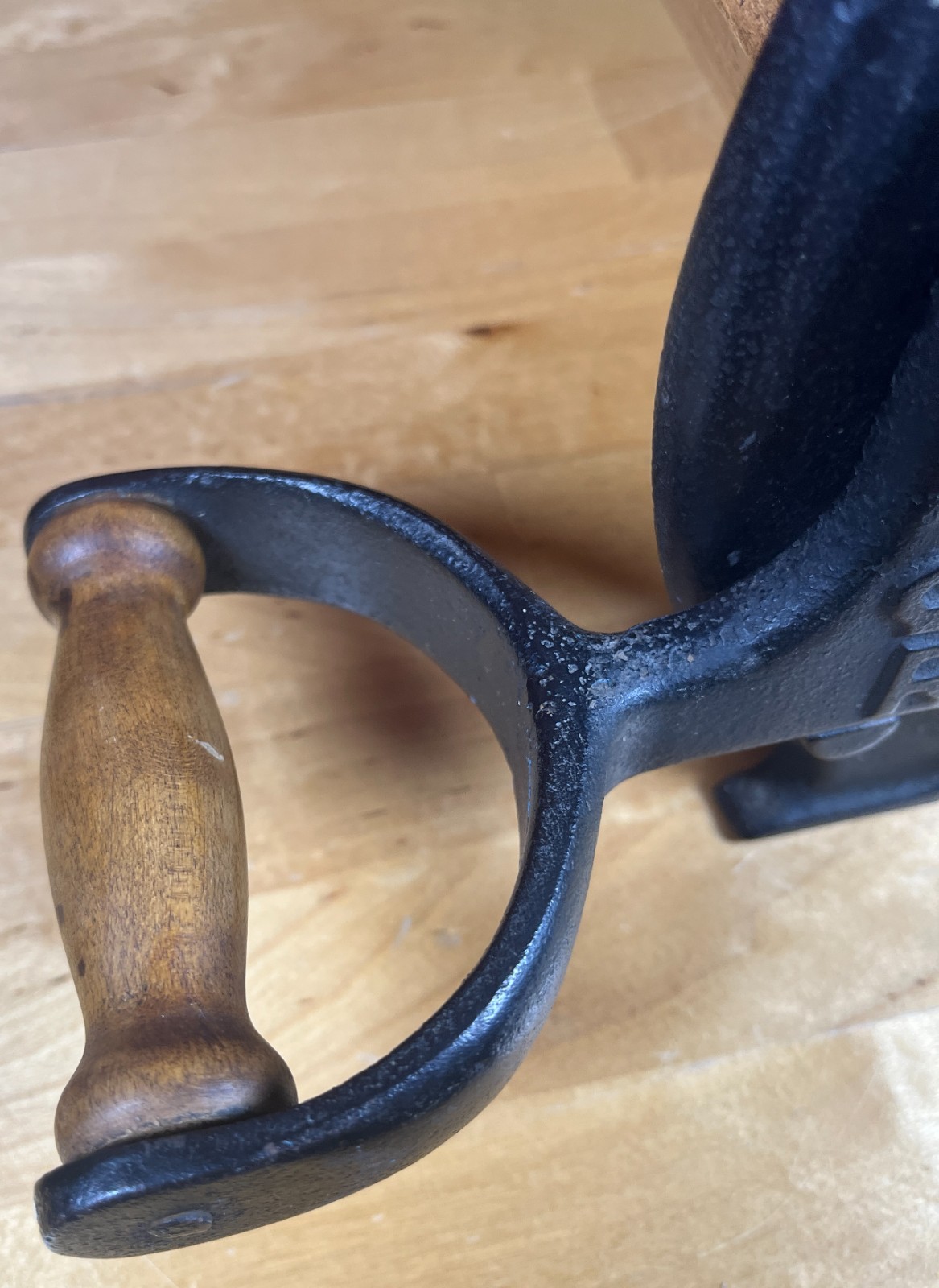 Raadvad Vintage Bread Slicer Black Cast Iron Danish Cut Cutting Rare