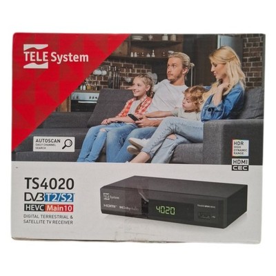 Tele System TS4020 Decoder mit Dual DVB T/T2 und DVB-S/S2 HEVC HD HDR10 HLG Tune