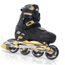Inline Skates for Boys and Girls Youth, 4 Size Large - Youth 4-7 US Golden