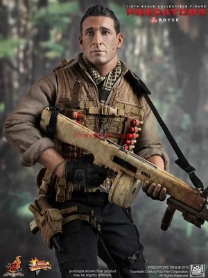 Hot Toys MMS131 Predators Predator Royce Adrien Brody 12 inch Actionfigur NEU