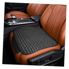 Car Front Seat Cover, Comfortable Linen Automotive Seat Pad with Black-S