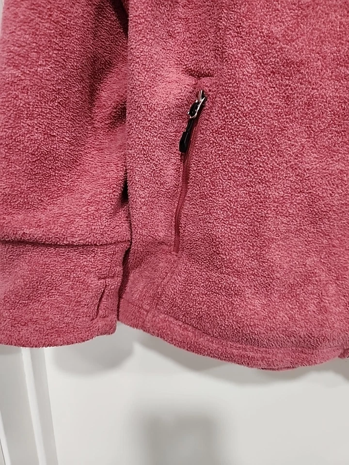 Женская флисовая толстовка с капюшоном Spyder розовая на молнии большой размер с карманами - Изображение 4 из 4