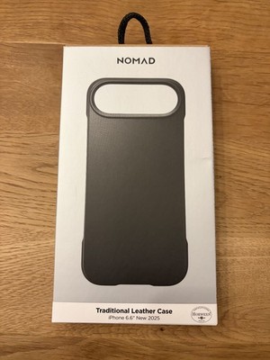 Nomad Magn. Leather Case MagSafe iPhone 17 Air Black Horween Schutzhülle