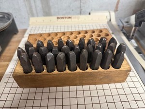 Vintage YB 1/4" Steel Stamps Dies Punch Stamp Set 27PC