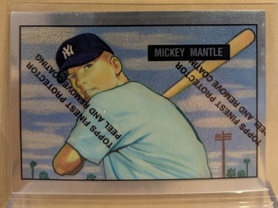 1996 Topps Mantle Finest Chrome #1 Mickey Mantle 1951 Bowman TRUE ROOKIE CARD RP