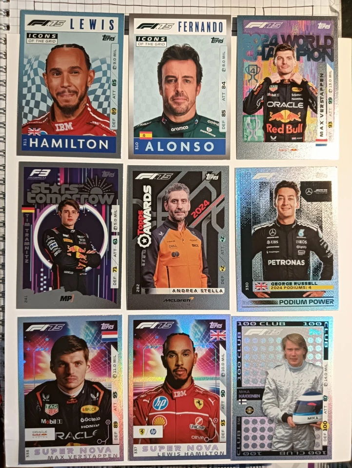 F1 TURBO ATTAX 2025 SPECIAL CARDS -TOPPS CARDS FORMULA 1 2025