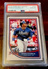 RONALD ACUNA 2018 TOPPS BIG LEAGUE #369 ROOKIE CARD RC PSA 10 GEM MT BRAVES. rookie card picture
