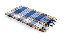 Pestemal Lendentuch Hamamtuch Saunatuch Plaid Handtuch Karo blau NEU