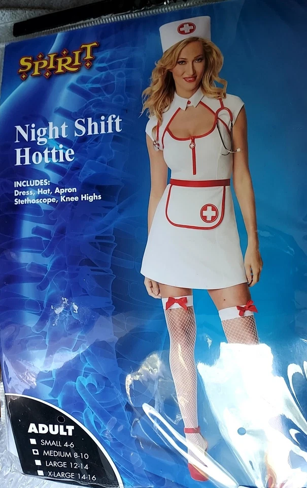 Ночная смена Hottie Хэллоуин костюм для взрослых M (8-10) - оригинальная упаковка - Изображение 3 из 4