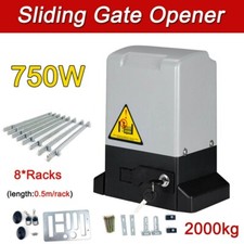 2000KG Automatic Sliding Gate Opener Kit Door Electric 2 Remote Control 8X Rack