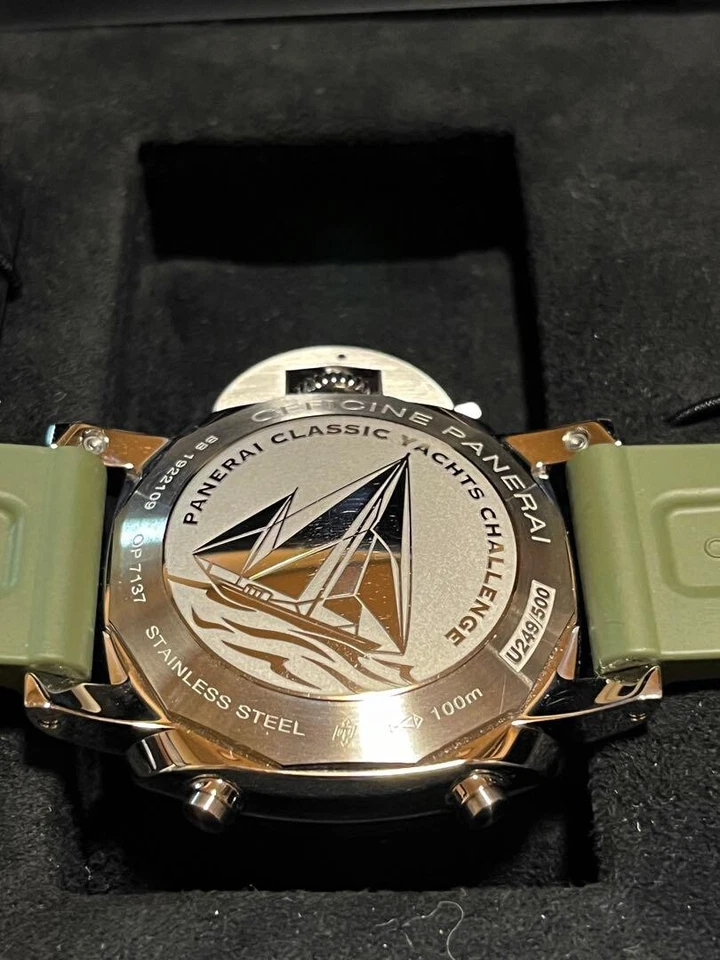 Panerai pam00653 1950 Flyback Chrono PCYC Japón Oficial Marrón para Hombres Raro Foto 2 de 4