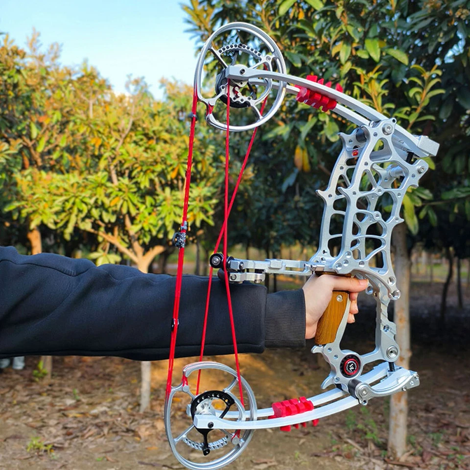 30-75lbs Compound Bow Steel Ball Arrows CNC Dual-use Archery Hunting RH LH - Image 3 of 4