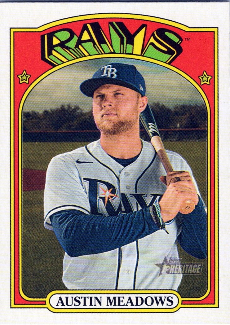 2021 Topps Heritage #364 Austin Meadows Tampa Bay Rays