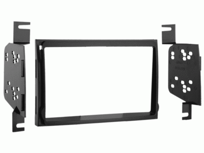 Metra 95-7817HG Double DIN Radio Install Dash Kit – For Honda CR-V, Painted High Gloss Black & Silver
