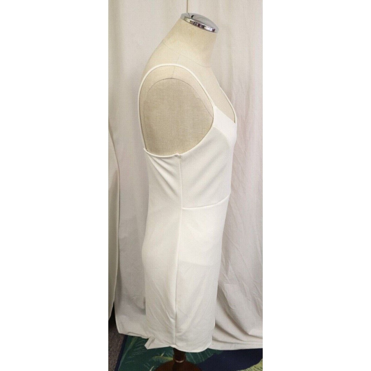 Blue Blush White Bodycon Mini Dress Large Sleeveless (25) | eBay