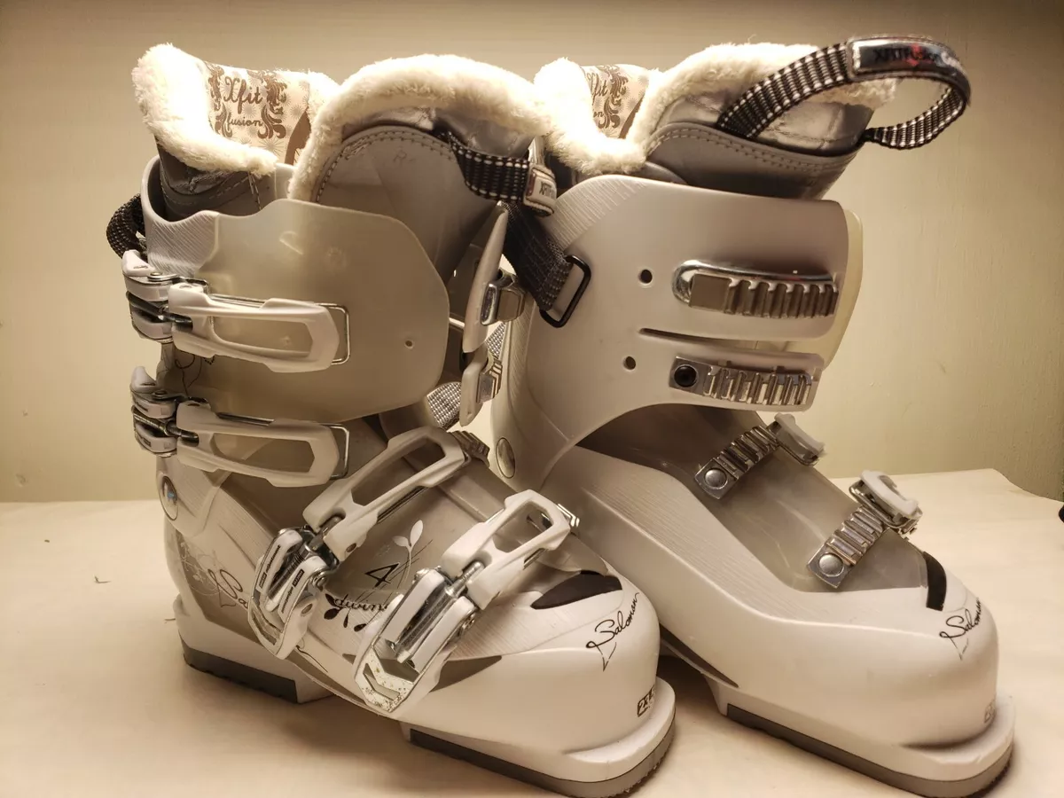 ambitie door elkaar haspelen Praten Salomon Divine 4 Women&#039;s Ski Boots w/ X Fit Fusion Liner White/Gray  Size 23.5 | eBay