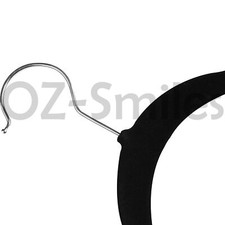 50pcs Coloured Coat Hanger Velvet Flocked Anti SLIM Clothes VELVET HANGER — image 4