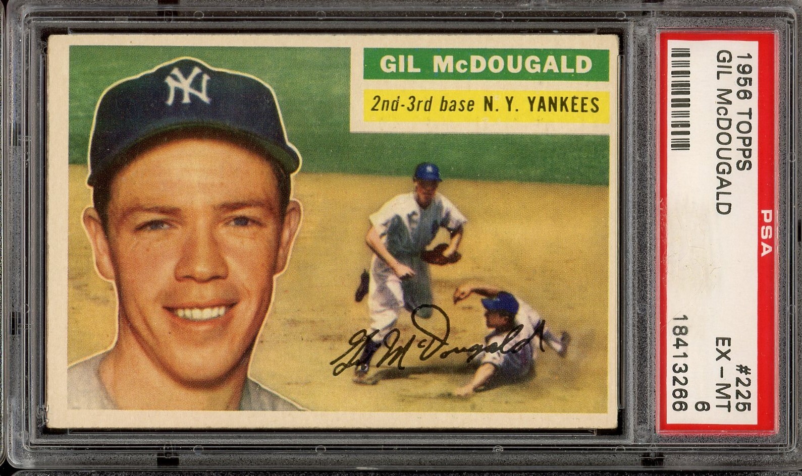 1956 Topps Baseball #225 Gil Mcdougald PSA 6