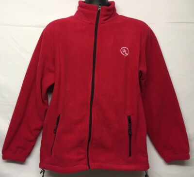 Devon & Jones Women's Long Sleeve Full Zip Red Polyester Fleece Jacket SZ Small