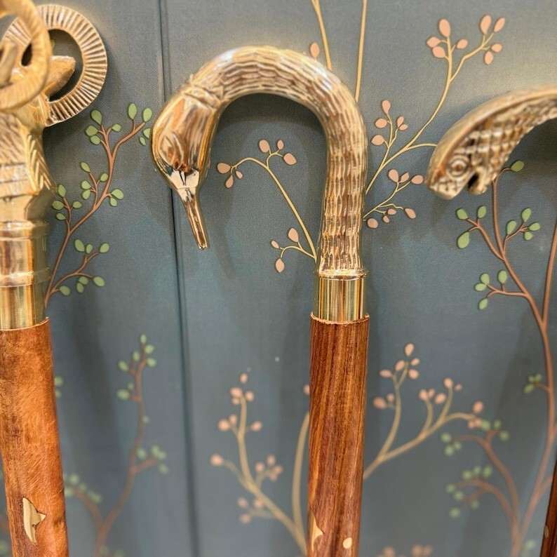 Antique Solid Rabbit Head Handle Victorian Wooden… - image 3