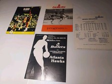 Baltimore Bullets Basketball Vintage Program Lot Of 3-1968, 1971-1972