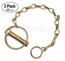 Linch Lynch Pin Ring 7/16” x 1-3/4” w/ Chain Hook Sparex S.148 (PACK of 3) 