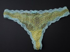VINTAGE Victoria's Secret Pout Soft Sheer Mesh Thong Panty Size MEDIUM
