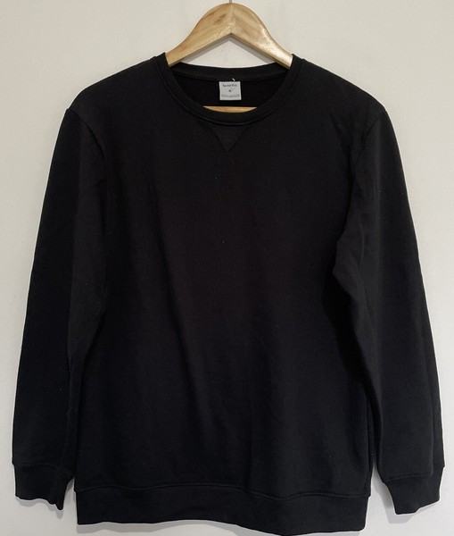 FAVOURITE Unisex Adult Sweatshirt/jumper Black Long Sleeve Crew Neck  Size 16