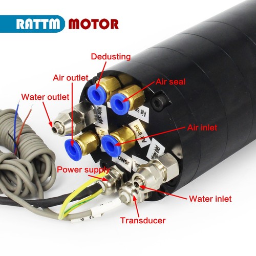 1.8KW Water Cooling CNC Milling Tool ISO20 ATC Spindle Motor 220V 80mm 24000rpm - Imagen 4 de 6