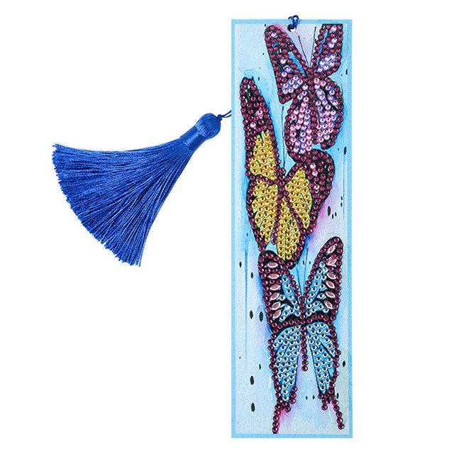 5D Diamond Painting Bookmark Embroidery Art DIY Tassel Craft Book Mark