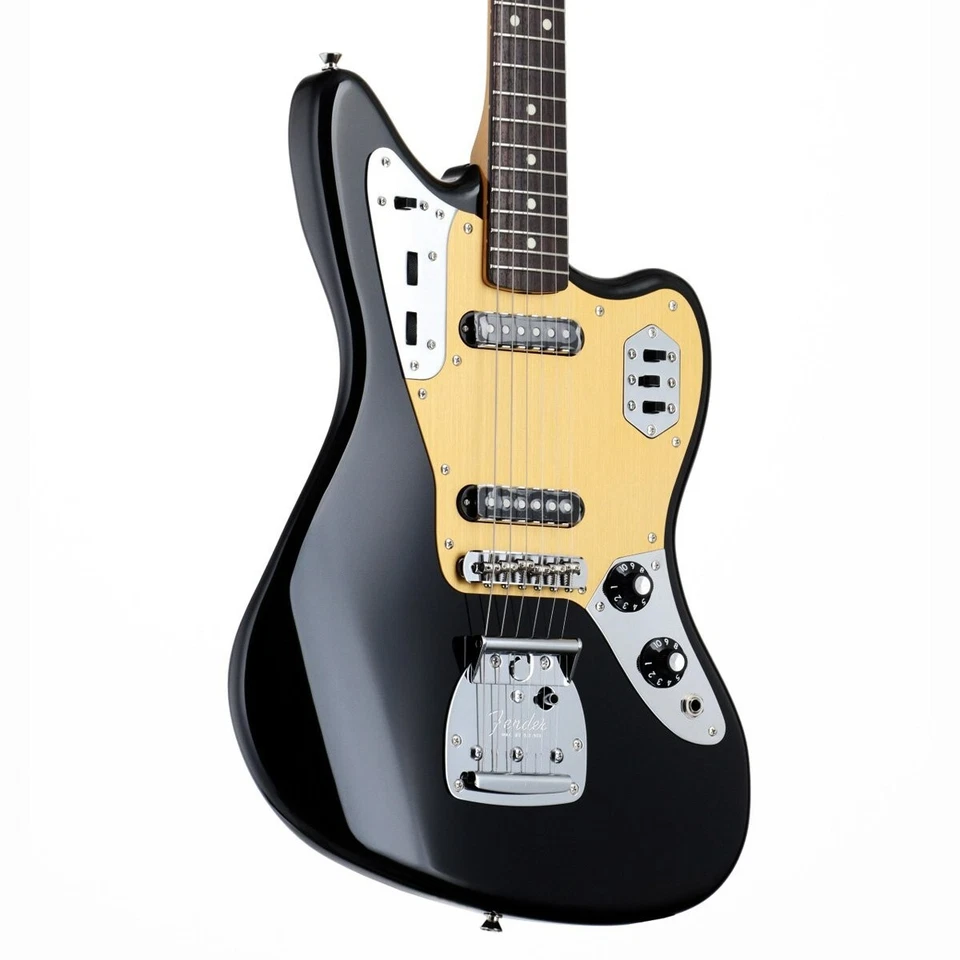 Fender FSR Made in Japan Traditional 60s Jaguar Black Guitar with Buzz Stop Bar - Image 3 of 4