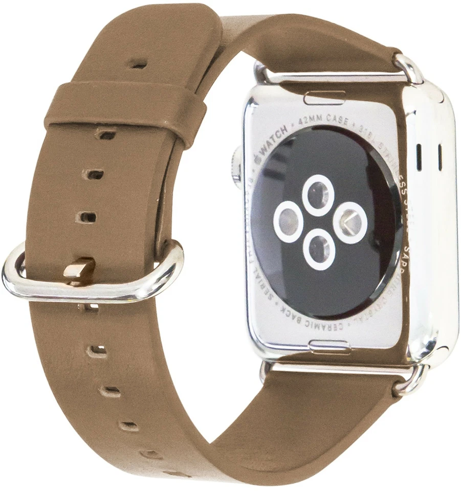 NUEVO Correa de reloj de cuero genuino Trident para Apple Watch 38 mm YBWB3TL marrón Foto 2 de 3