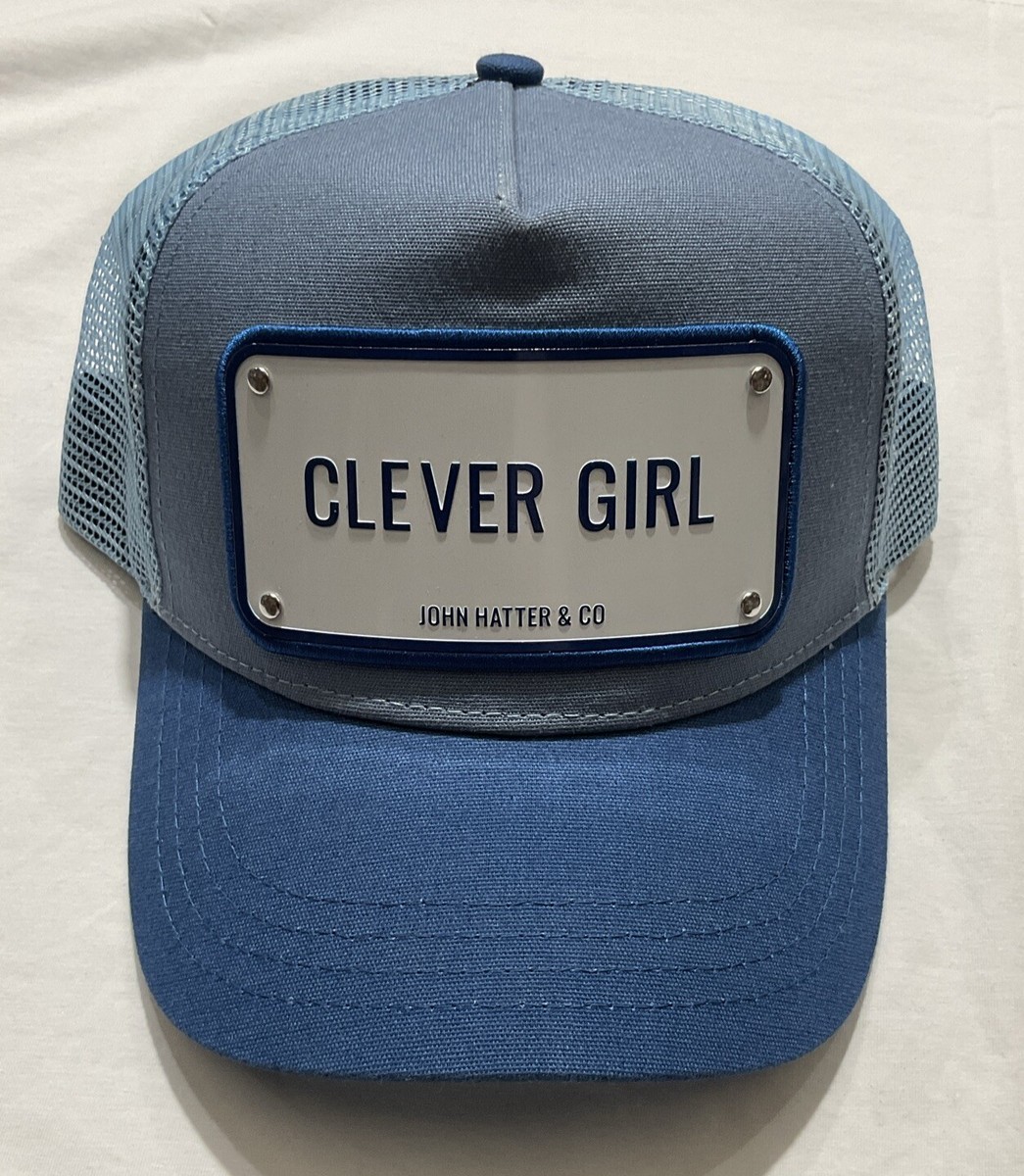 John Hatter & Co ALUMINUM PLAQUE Blue Trucker Hat - CLEVER  display picture 2