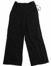 ADRIANNA PAPELL Womens Slitted Legs Knit Crepe Evening Wide Leg Pants 16 Black